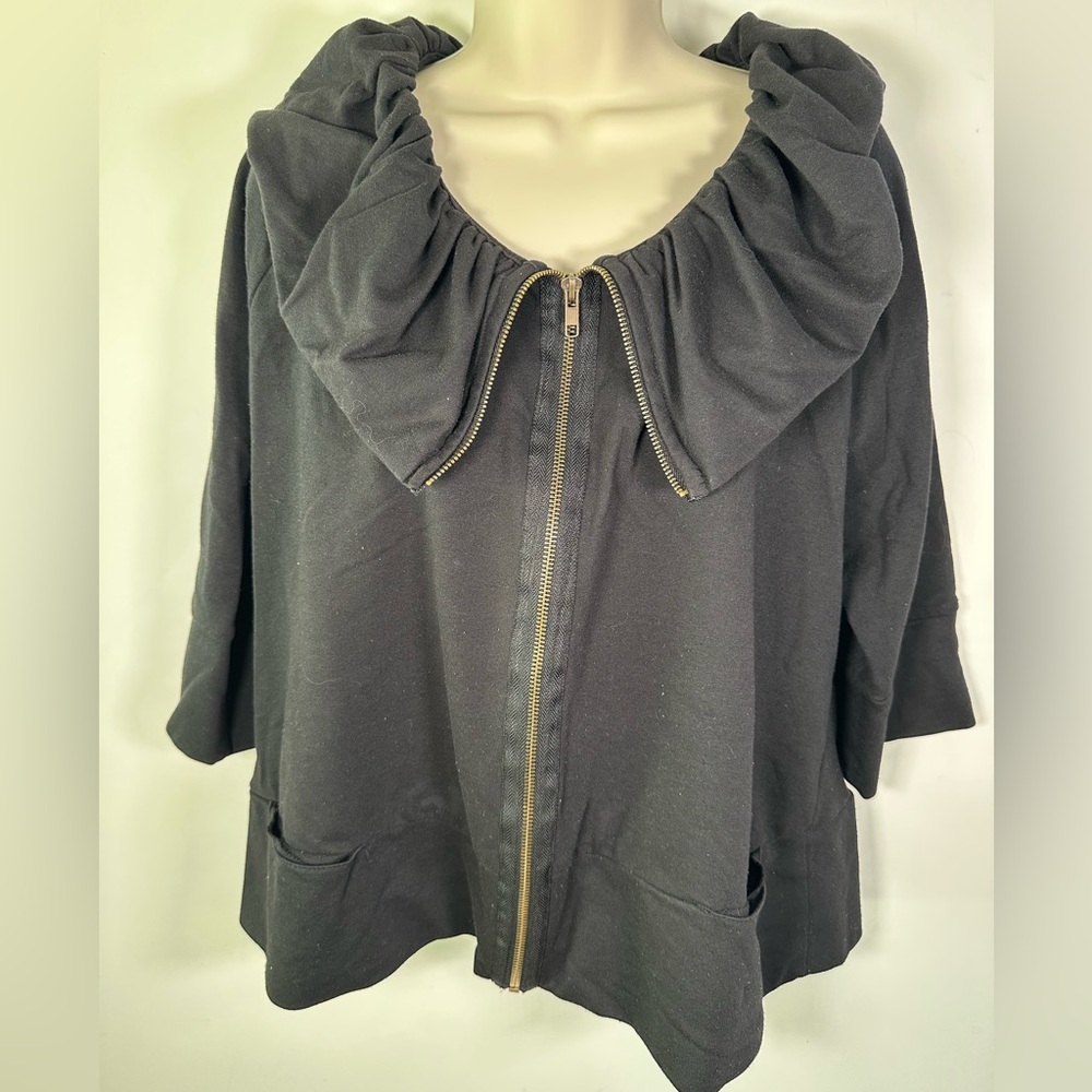 Fever women’s black zip up jacket size XL